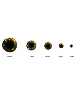 FTS 3D Fish Eye - Color Gold - 9 mm